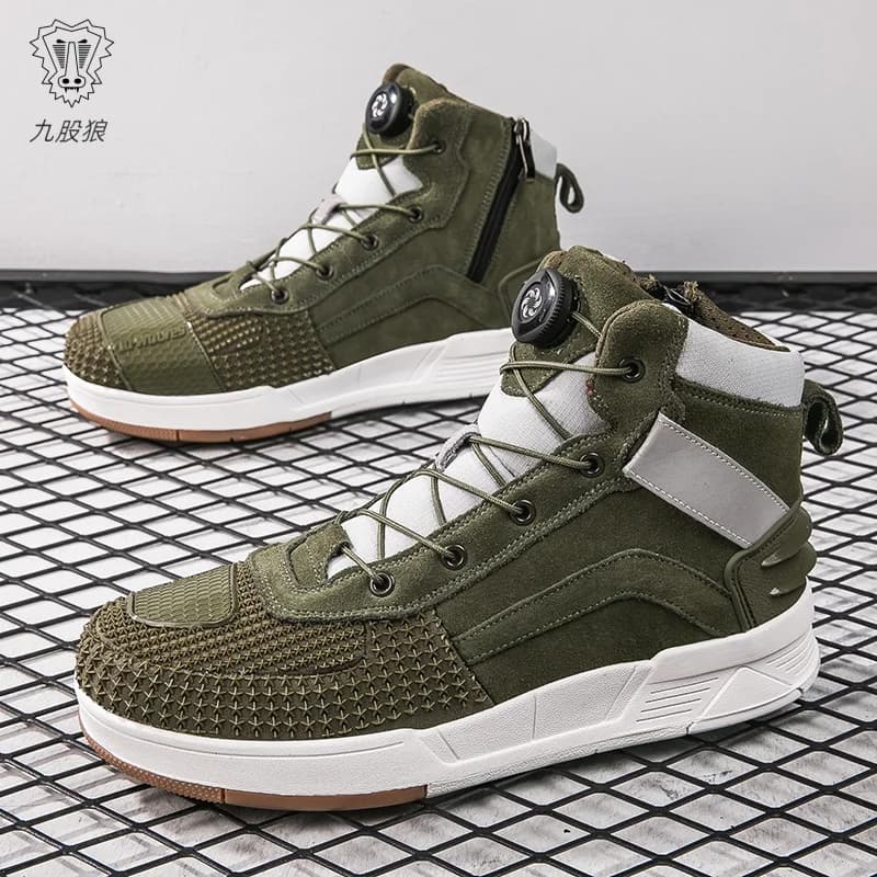 New Motorcycle Boots Men Women Knight Outdoor Riding Anti-slip Spring Sneakers Shoes Bicycle Mountain Racing Road Speed Summer