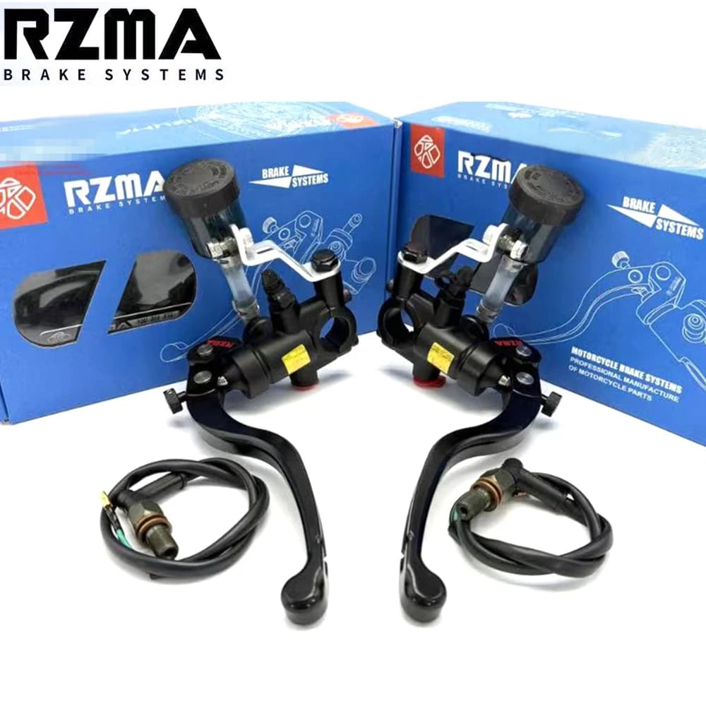 Pompa Freno Frizione Radiale RZMA L16mm/R17.5mm per Moto e E-Bike, Leva Cilindro Maestro Universale 22mm per Yamaha Kawasaki Niu