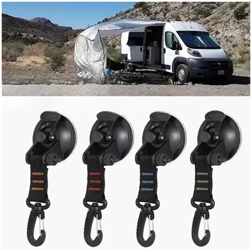 Tent Fixing Hook Hooks Car Travel Climbing Portable Clothes Rack Vacuum Heavy Duty Coat Hangers Suction Cups Camper