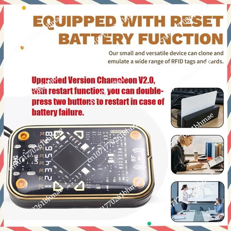 -A21Z Emulatore lettore chip intelligente Chameleon Ultra V2.0 RFID + 2XUID Portachiavi/carta 125Khz 13,56Mhz Decodifica scheda Duplicatore NFC