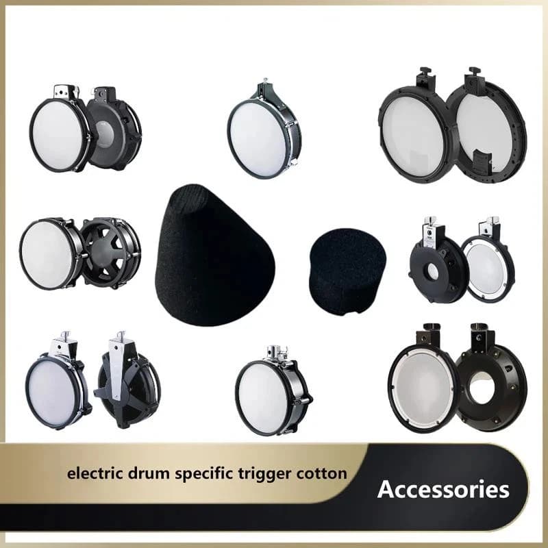5Pcs Electronic Drum Accessory Easy Install Piezo Trigger Foam Cone Cylinder Dampener Pad for Drummer Beginners