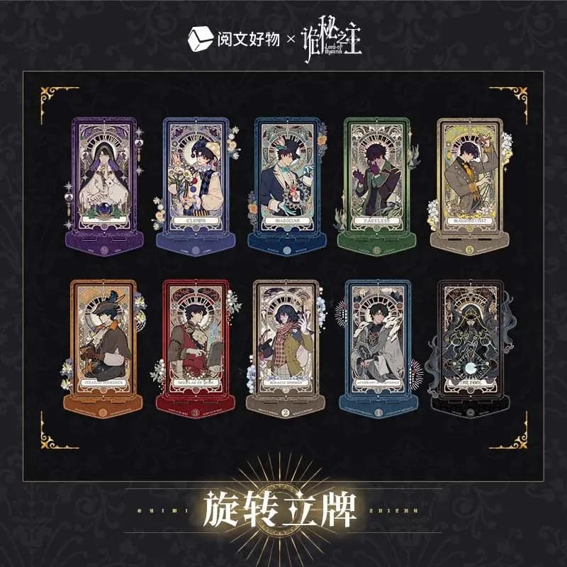 2026 Anime Lord of Mysteries The Oracle Series Espositore Rotante in Acrilico con Carta The Fool, Figura di Fors Wall Klein Moretti, Regalo di Compleanno