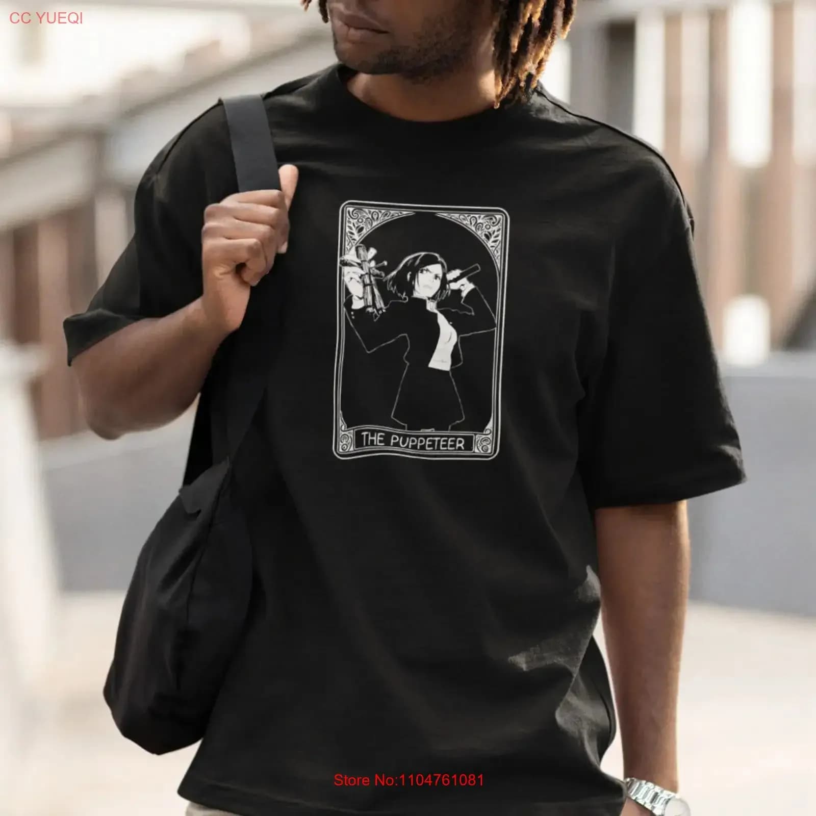 T-shirt unisex Jujutsu Kaisen JJK con stampa tarocchi anime manga, vintage, effetto lavato, streetwear leggermente alla moda