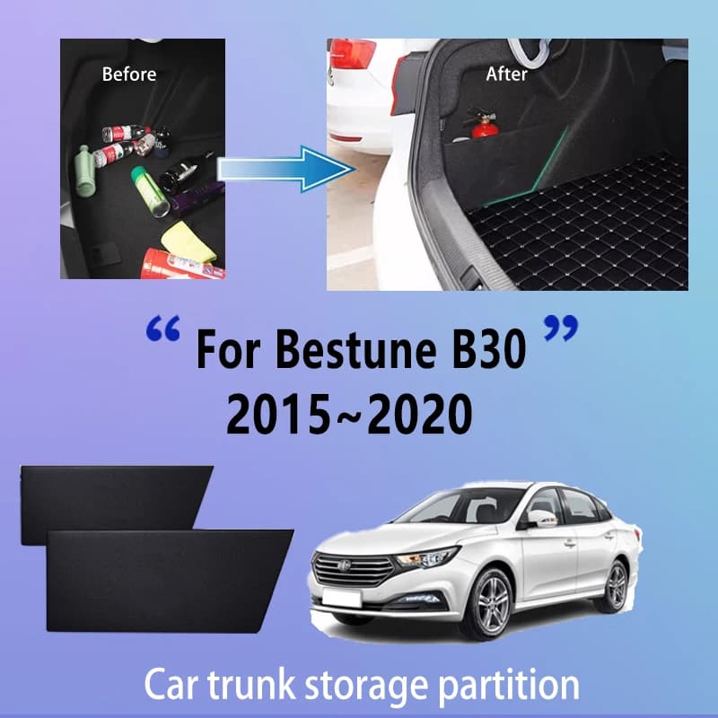 Accessori auto per Bestune B30 2015 ~ 2020 2019 2018 Tronco di Stoccaggio Partizione Multifunzione di Stoccaggio Auto Parti Interni Organizzatore