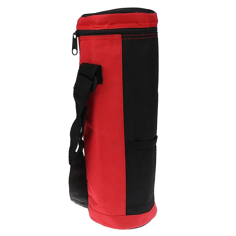 ABPF Water Bottle Cooler Tote Bag Universal Water Bottle Pouch High Capacity Insulated Cooler Bag Outdoor Camping Hiking,Red