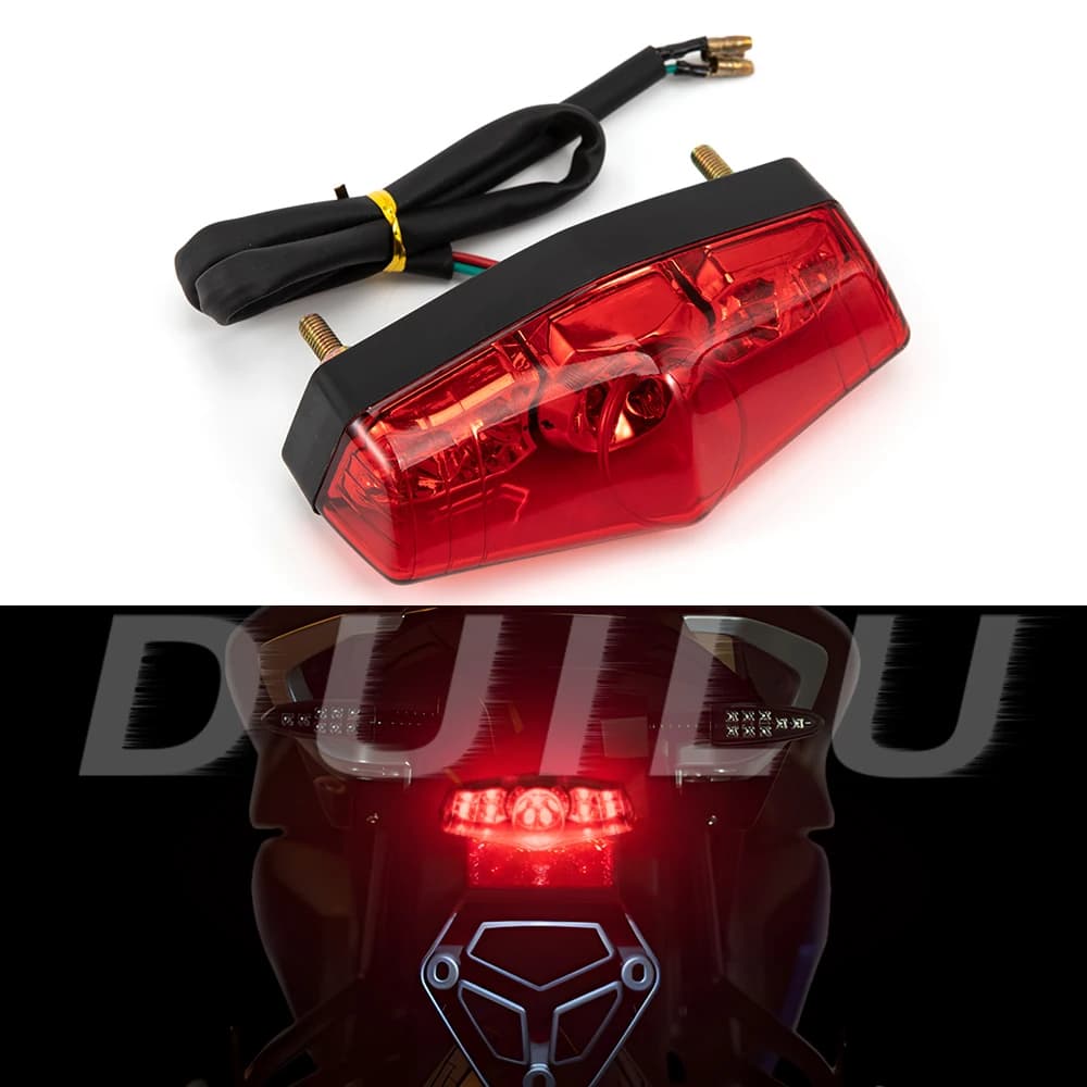 Fanale posteriore per moto Luce freno posteriore Lampada fanale posteriore impermeabile per parti di accessori ATV Pit Dirt Bike