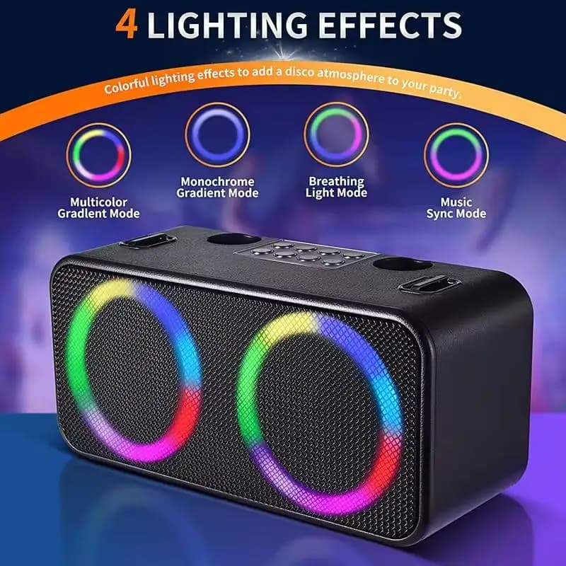 Set completo di microfono Bluetooth per karaoke, altoparlante Bluetooth completo, macchina per cantare portatile da esterno, KTV domestico