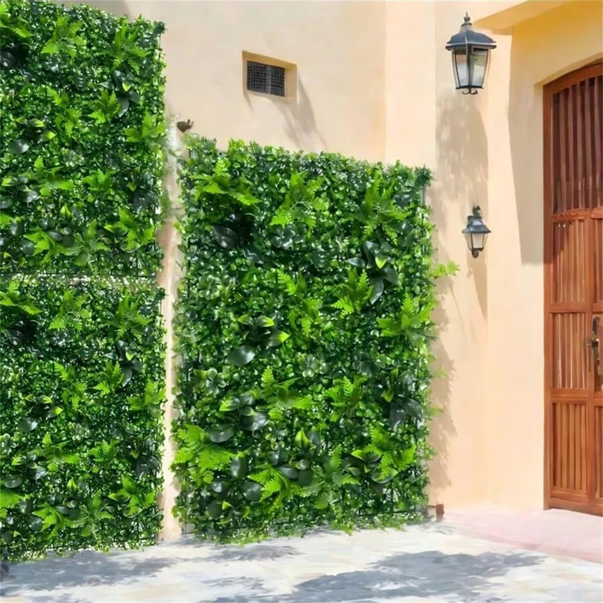 1 pz Pannello Decorativo Artificiale Anti-UV Effetto Edera per Recinzione e Schermo Privacy, Pannelli di Finta Vegetazione, Sfondo in Bosso per Interni ed Esterni