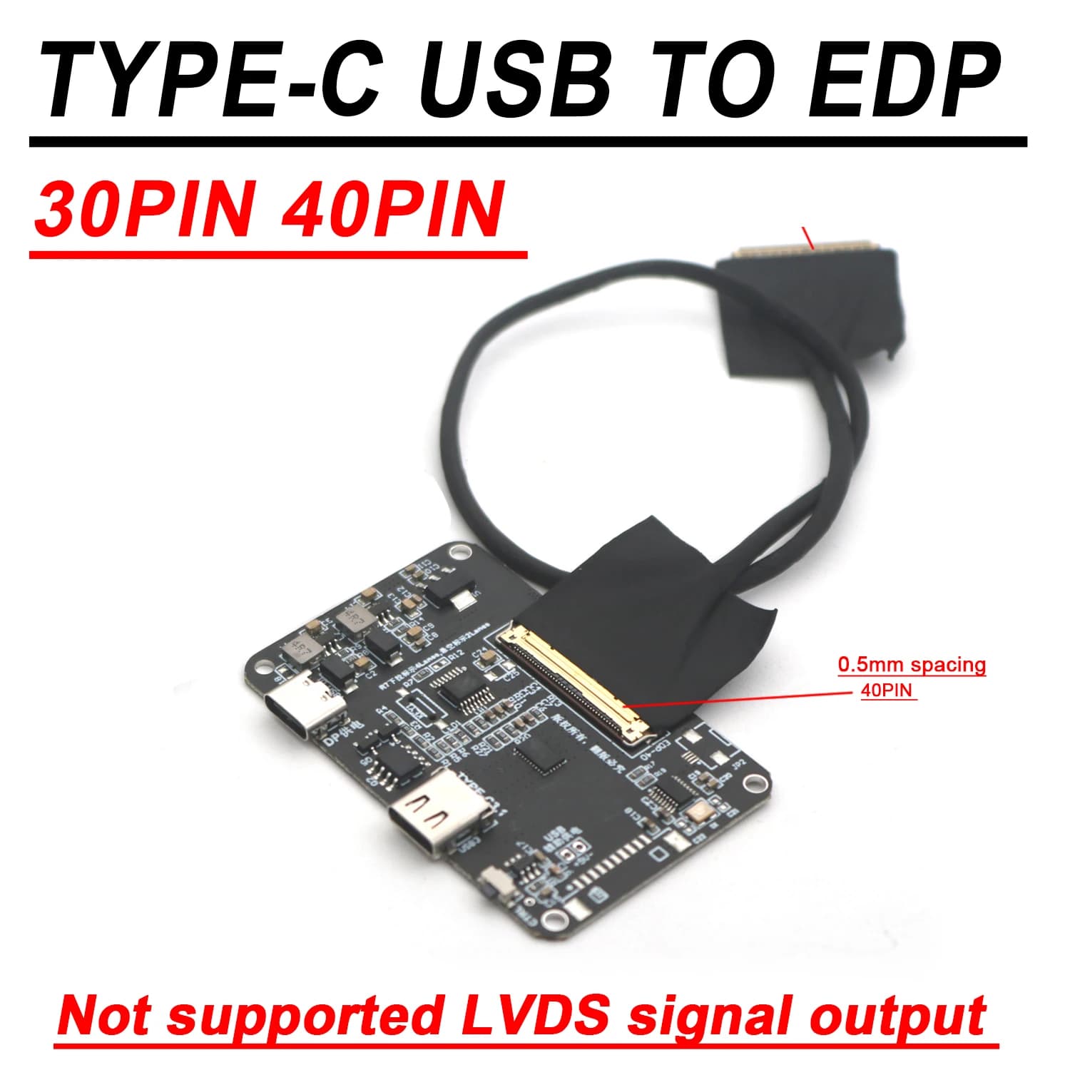 Isdn Type-c a EDP driver board 2K 4k 30pin 40pin LED LCD proiettore schermo display laptop notebook cellulare Huawei Samsung