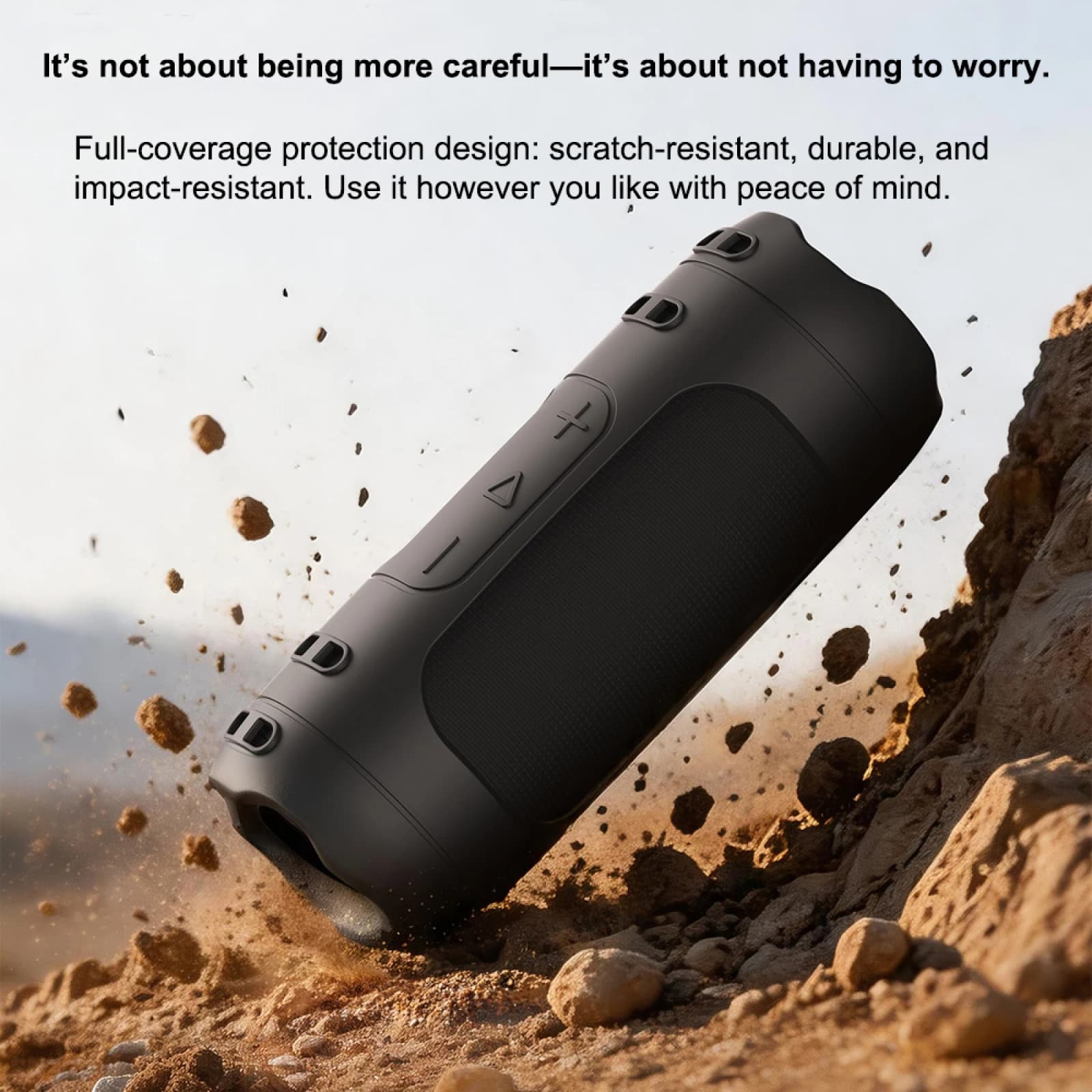 Custodia in silicone per altoparlante portatile compatibile con Bluetooth JBL FLIP7, custodia protettiva da viaggio portatile con cinturino per montaggio su bicicletta