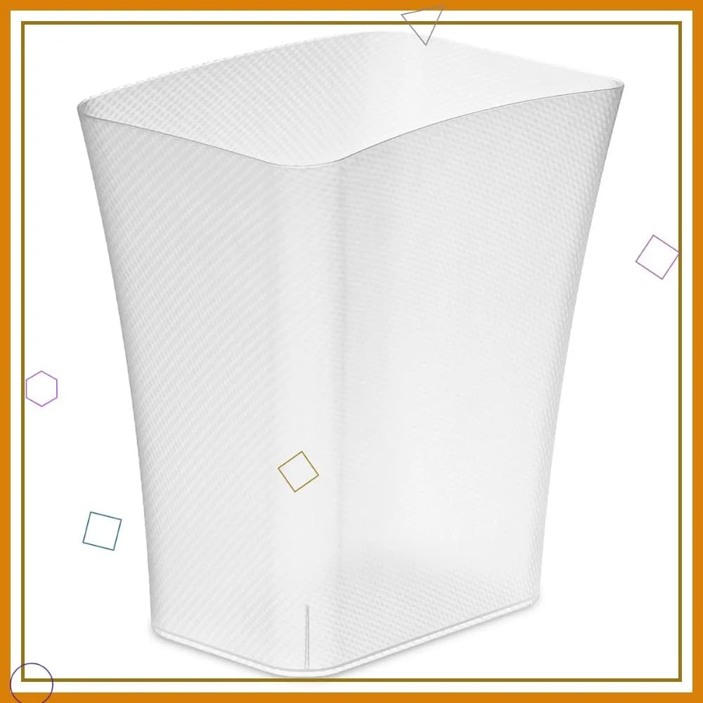 Pattumiera sottile da 3,1 galloni per spazi stretti - Piccolo cestino per rifiuti per bagno, camera da letto, ufficio - Clear Frost