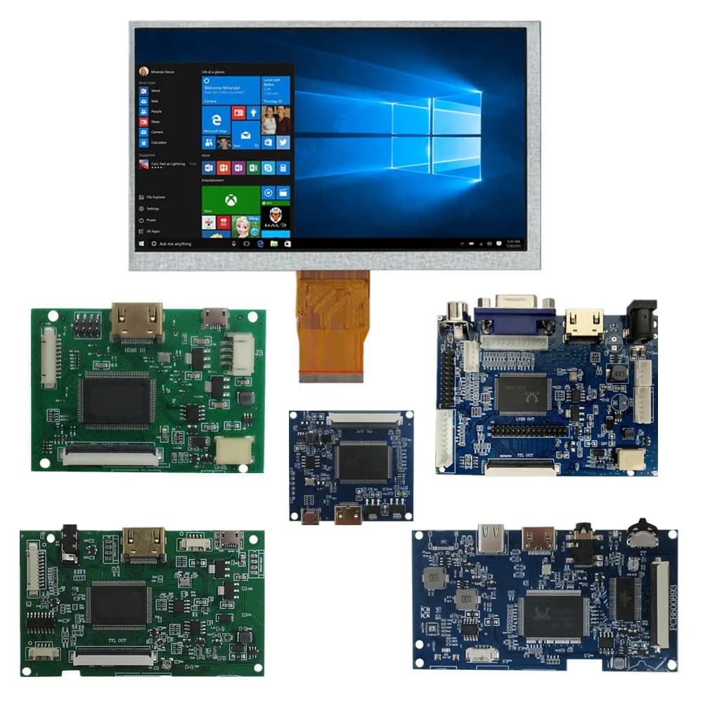 Kit monitor portatile scheda di controllo driver schermo LCD IPS 1024*600 da 7 pollici compatibile HDMI Raspberry Pi banana/arancione Pi