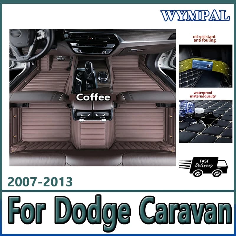 Tappetini auto personalizzati di lusso per Dodge Caravan 2007 2008 2009 2010 2011 2012 2013 Tappeti auto Piede Coche Accessorie