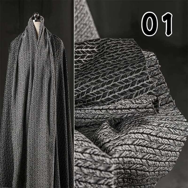 50*145 cm Industria Pesante Treccia di Grano Tessuto Jacquard Creativo 3D Texture Giacca Abbigliamento Designer Tessuto Fai Da Te Cucito Abiti Costume
