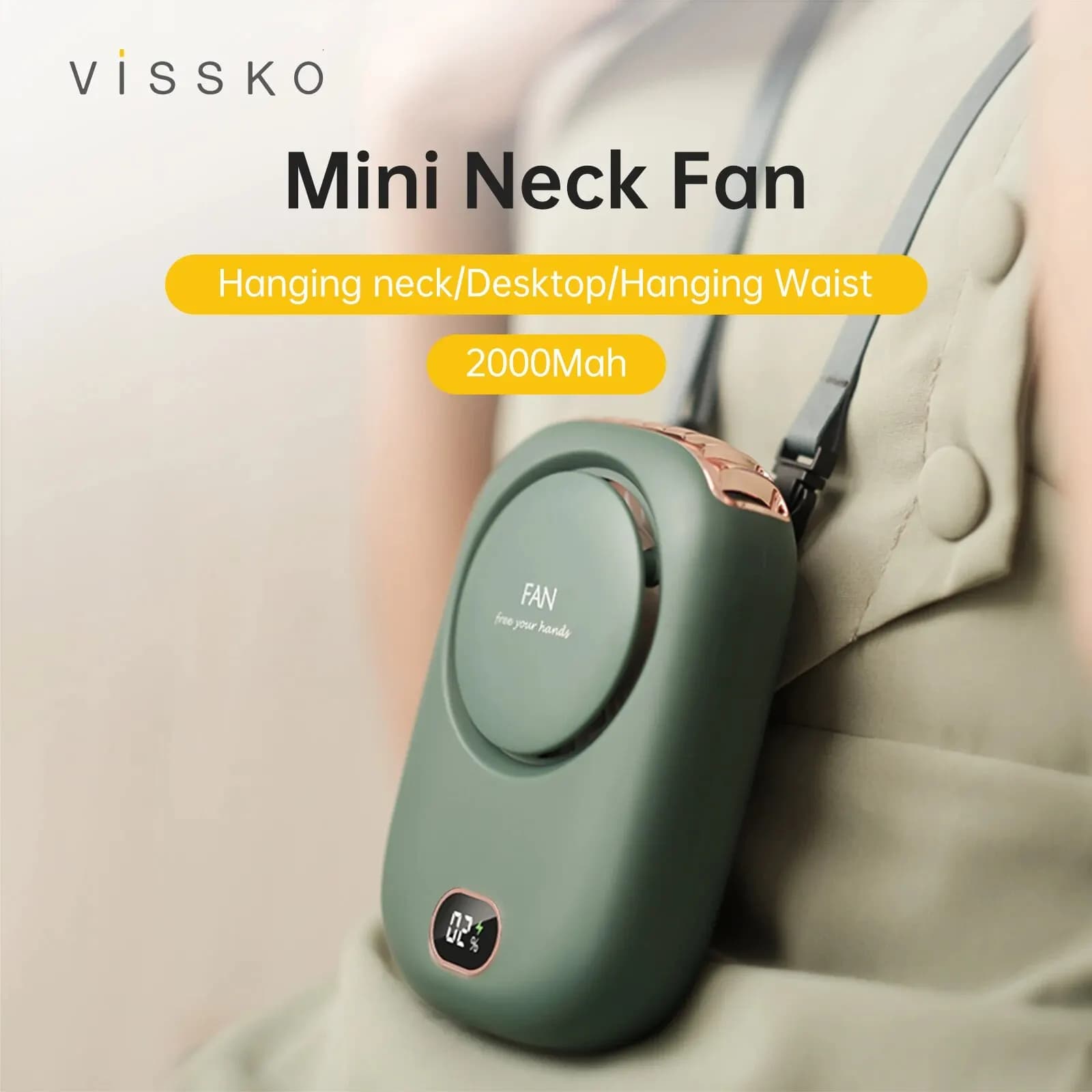 Nuovo Mini ventilatore portatile portatile ricaricabile senza lama Turbo Ultea silenzioso studente tenuto in mano Fan Outdoor Spotes Travel