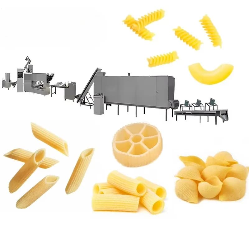 Macchina multifunzione per la produzione di pasta per macaroni Macchina per la produzione di pasta e macaroni Linea di produzione di pasta da 100 kg/h