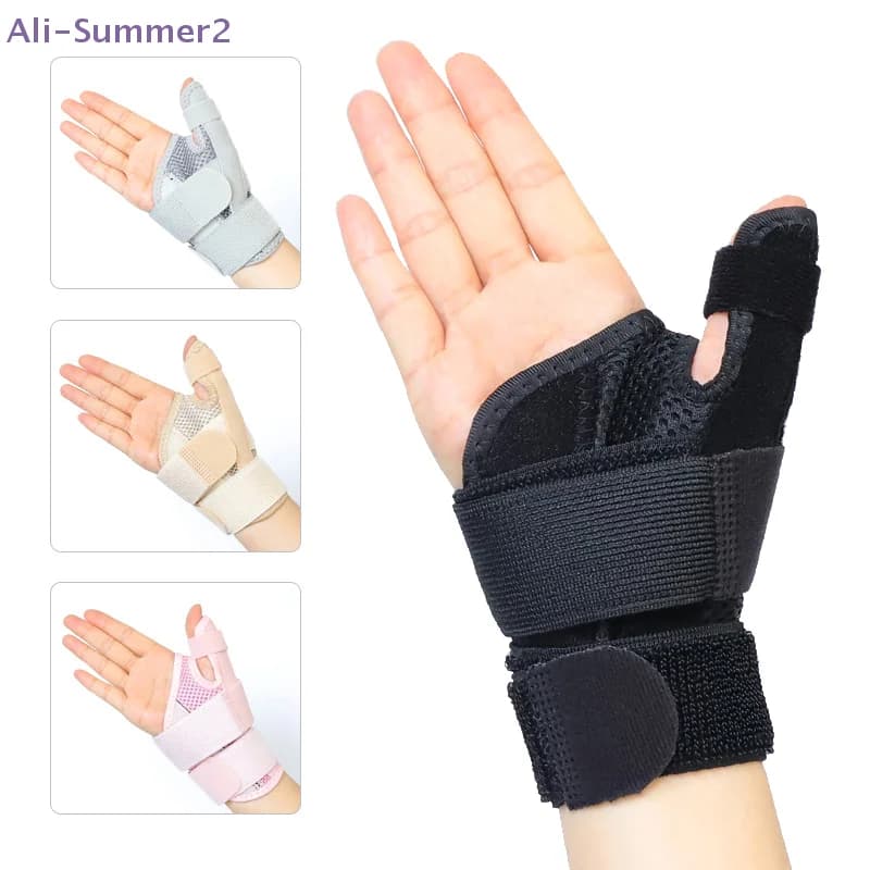 【Summer2】Supporto Stabilizzatore per Polso e Pollice, Tutore Regolabile per Tendinite e Artrite, Protezione per Pollice Adatta per Mano Destra e Sinistra