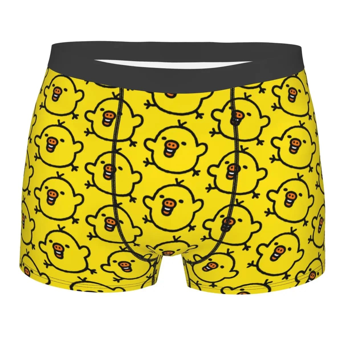 Pantaloncini boxer personalizzati Rilakkuma Kiiroitori per uomo, mutande con stampa 3D, slip traspiranti