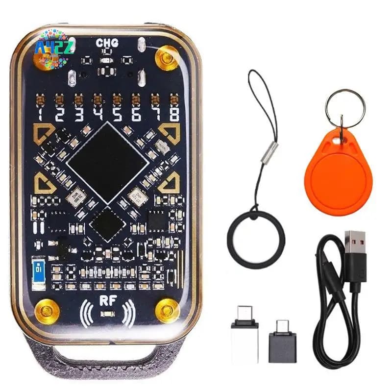 A42Z-Chameleon Ultra Lettore di chip intelligente RFID + Portachiavi CUID ID IC 125K 13,56 Mhz Decodifica scheda Smart Card Emulatore NFC Duplicatore