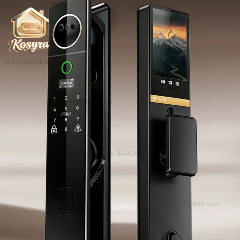 Villa Double Door Smart Door Lock Fingerprint Password Lock Household Door Lock with Camera High-end Anti-theft