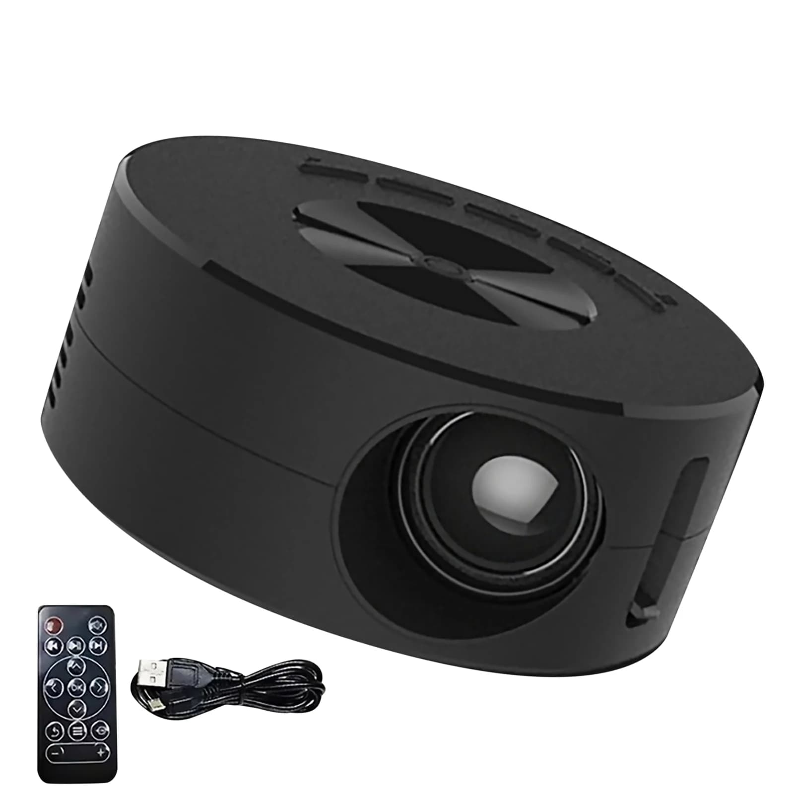 YT200 Mini Projector, USB 5V Portable Movie Projector 320x180 Resolution Support 1080P for iPhone Android Phone Tablet