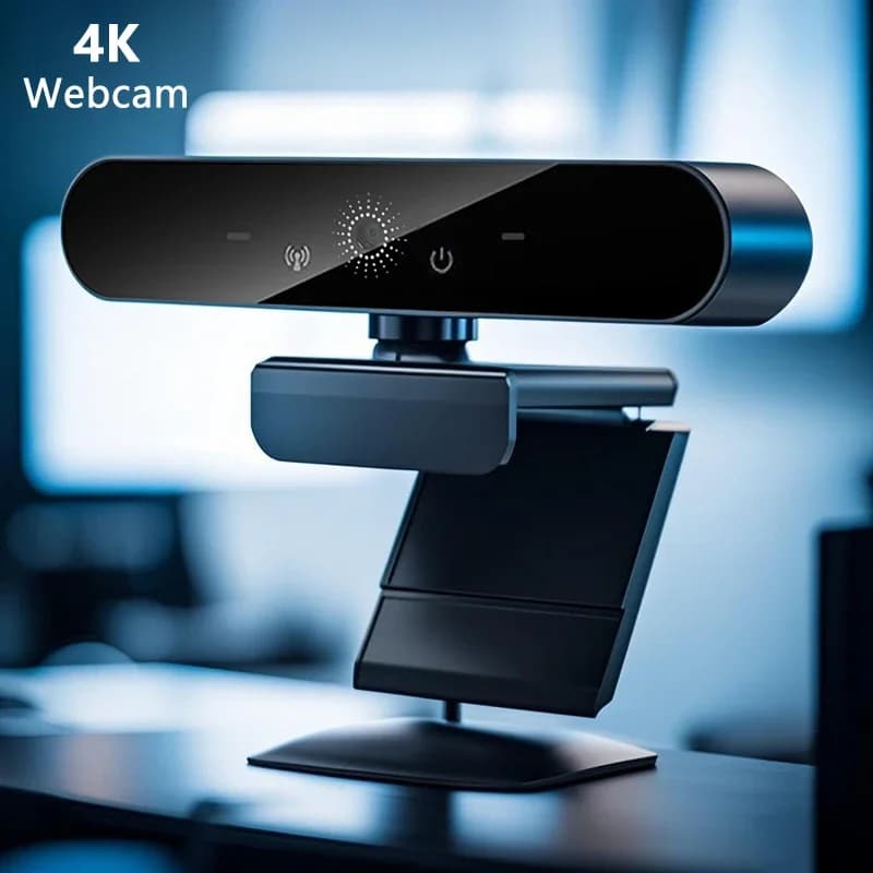 Webcam 4K for PC Computer Camera with Microphone HD 2K 1080P Automatic Focus USB Plug and Play Laptop Web Camera for Video Calls