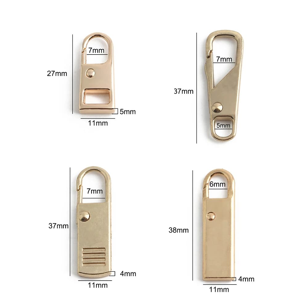 10/30/100PCS Sturdy Metal Zipper Slider Puller Replacement For Broken Buckle Travel Bag Suitcase Garment Zipper Head Accessories