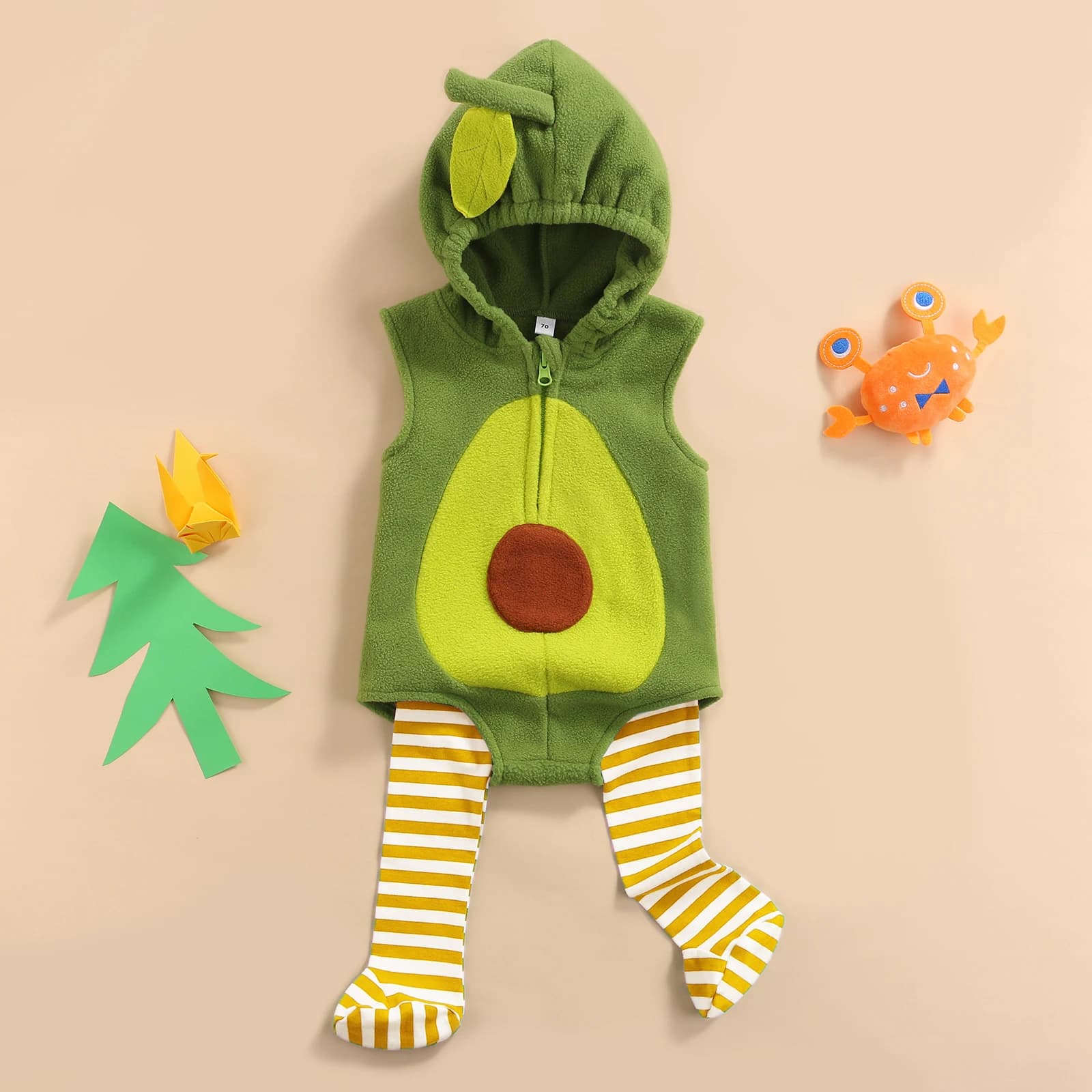 Costumi di Halloween bambino neonato neonato ragazza fenicottero animale pagliaccetto con cappuccio tuta Legging 2 pezzi abiti vestiti