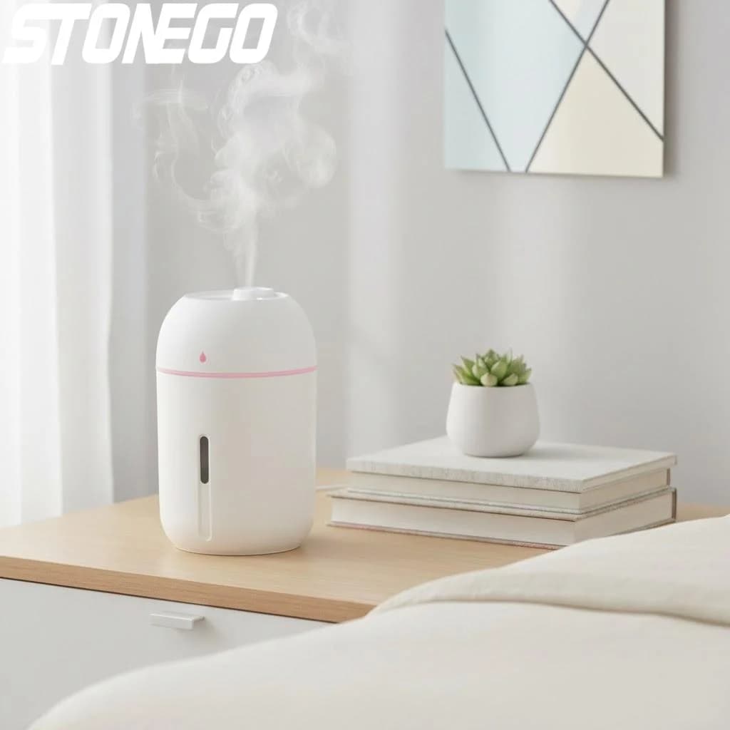 Umidificatore Portatile USB da 330ml con Nebbia Fredda per Auto, Camera da Letto, Ufficio, Viaggio, Anti-Aria Secca, Uso Personale