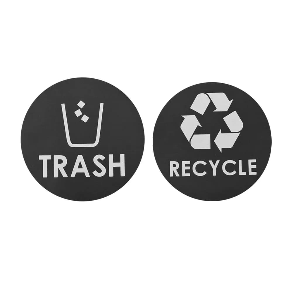 3 Pcs Recyclable Sign Stickers Self-adhesive Recycle Decal Car Trash Bin Labels