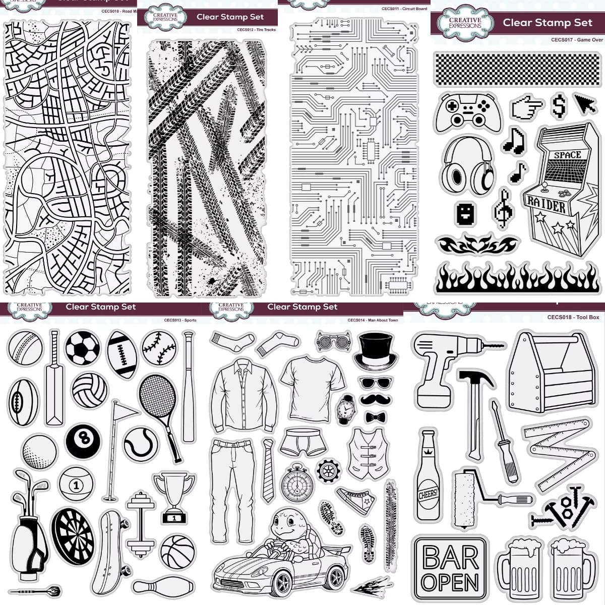 2025 New Man About Town A5 Clear Stamp Set Scrapbook Diary Decoration Stencil Embossing Template DIY Greeting Card Handmade
