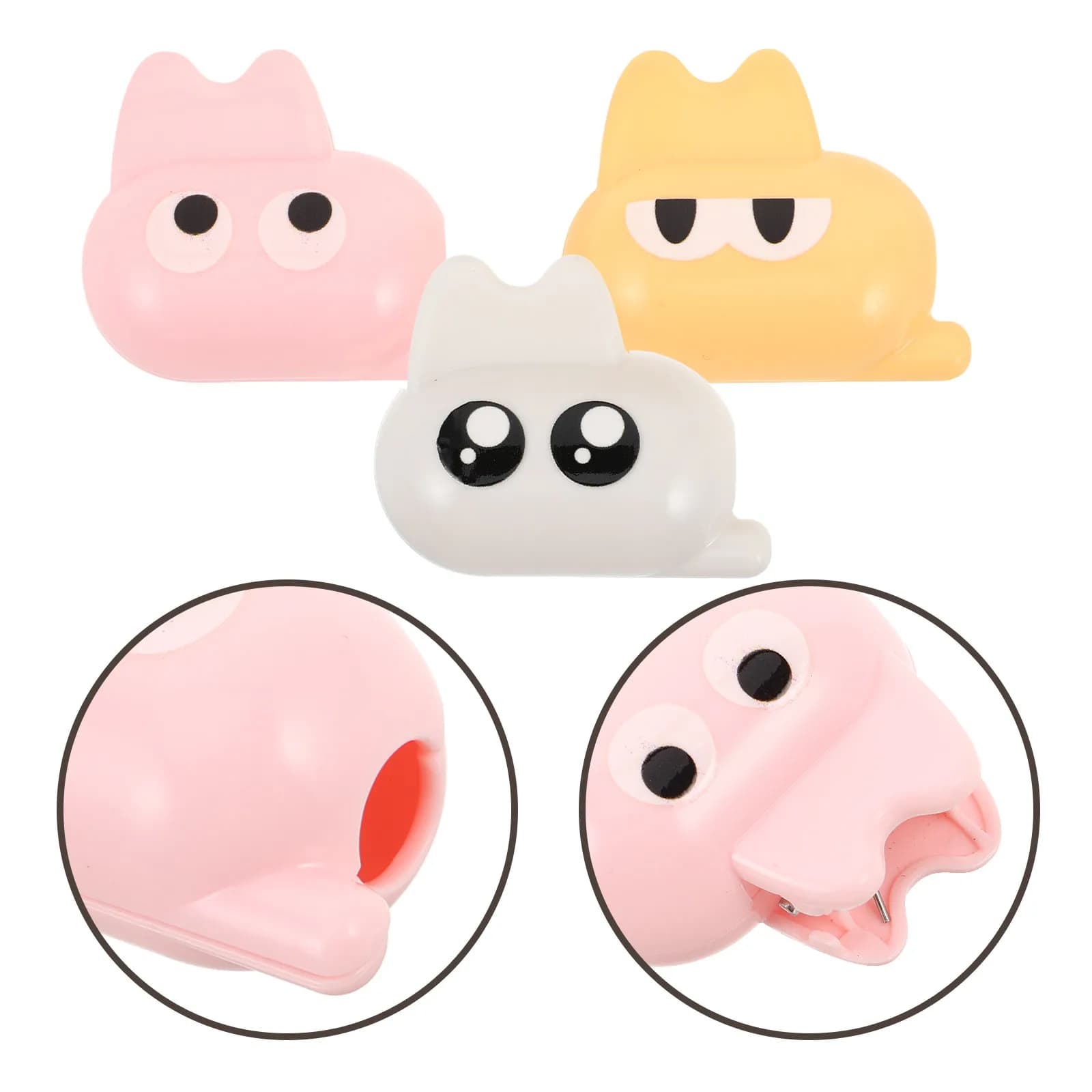 Toothbrush covers (3 pieces) with cute cartoon design, portable anti-dust plastic cap for electric toothbrush, ideal for travel, home and bathroom