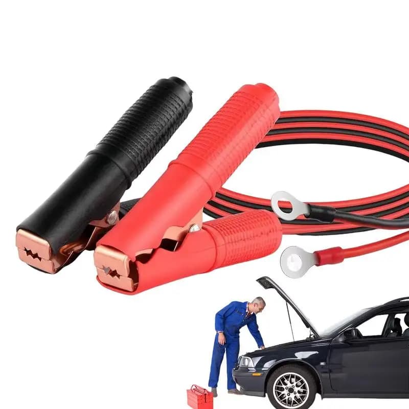 Cavi di Avviamento da 100cm, Linee di Collegamento Batteria, Kit di Sicurezza Automobilistica con Clip a Coccodrillo, Avviatore d'Emergenza per Auto Resistente