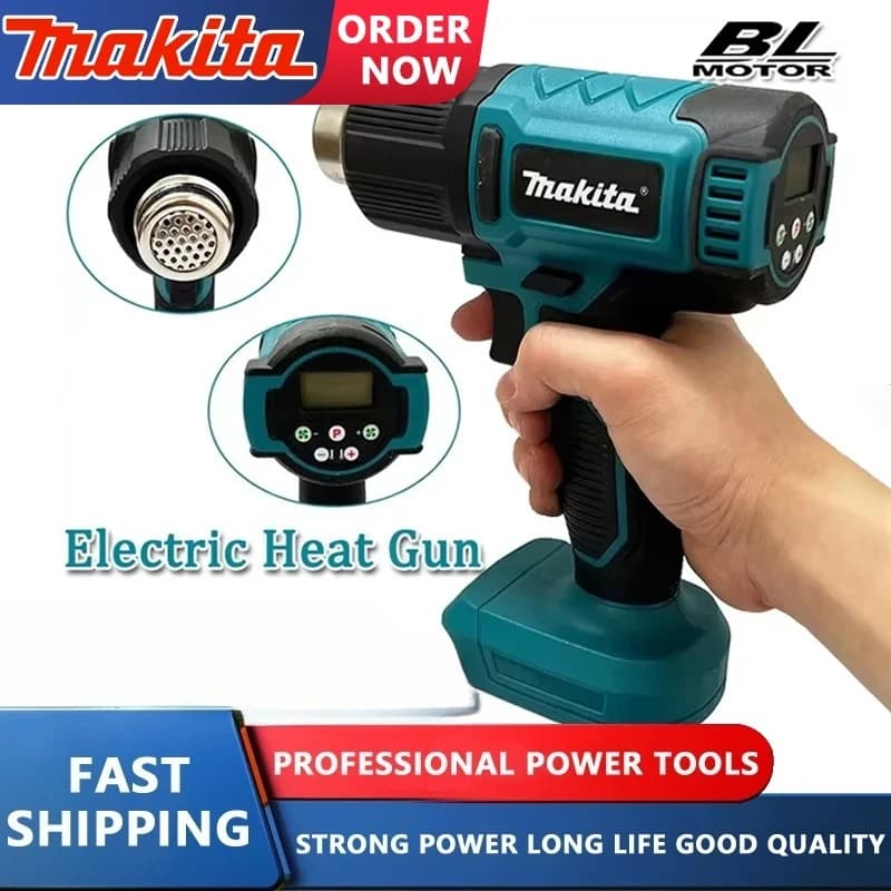 Makita 18V 550 ° Pistola Termica a Controllo di Temperatura con Display LED, Senza Fili, Portatile, Strumento di Saldatura e Soffiatura Termica