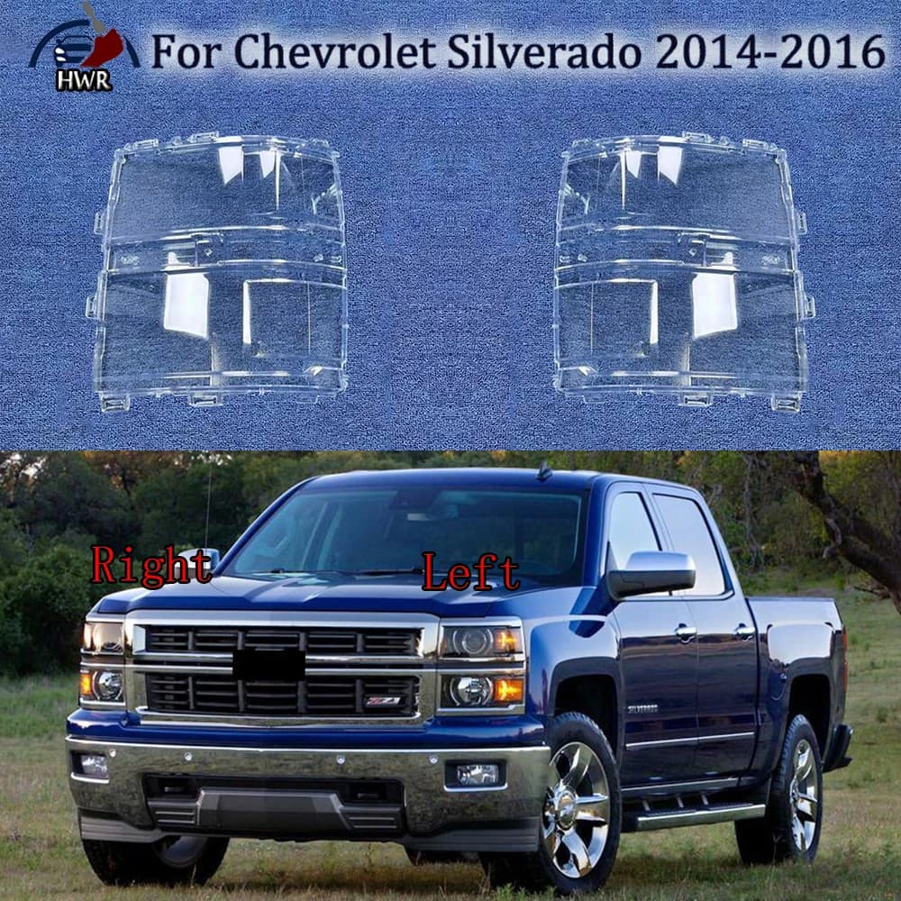 Accessori Auto per Chevrolet Silverado 2014 2015 2016, Copertura Trasparente per Fari, Guscio Protettivo per Fari in Plexiglass