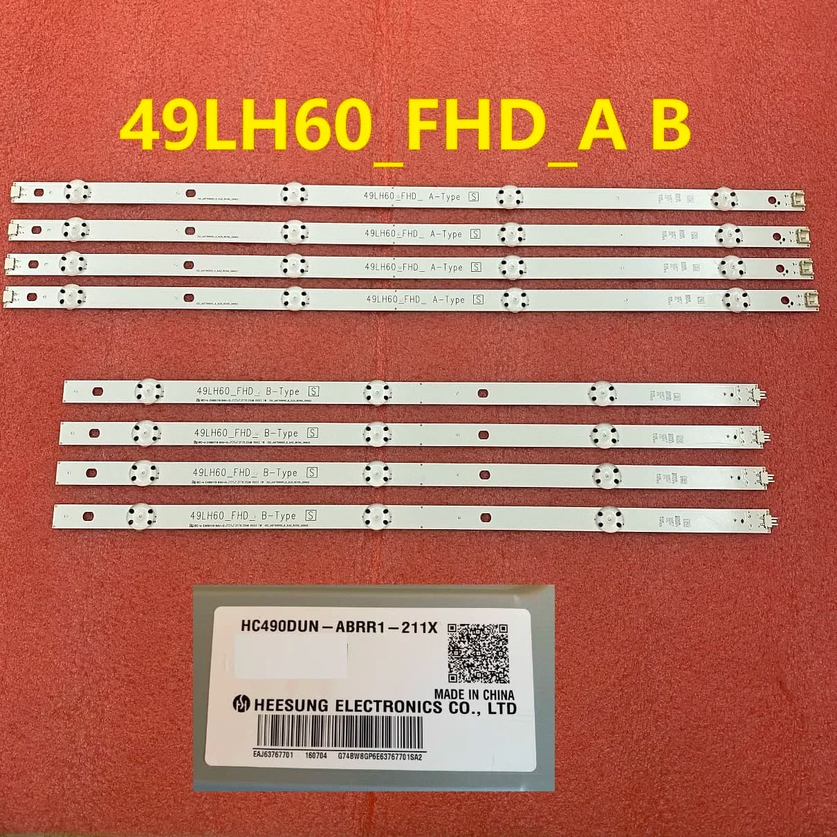 LED Backlight Strip For TV 49LH600T 49LH630V 49LH604V 49LW540S 49LH60_FHD_A B SSC_AG79100101_A BOE 490B5 HC490DUN-ABRR1-211X