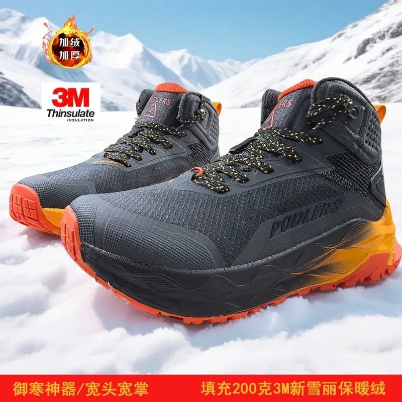 Classic Brand Winter Warm Mountain Climbing Footwear Designer Wide Last Trekking Sneakers Couples Mid-Top Outdoor Hiking Boot