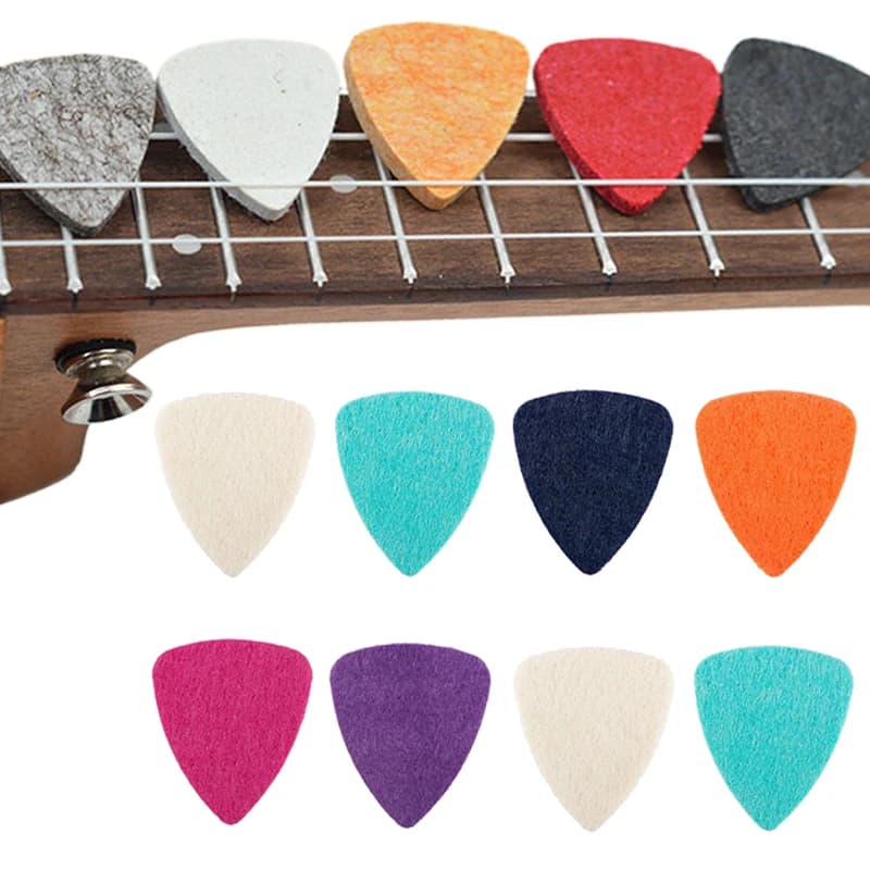 5~20 pz. Plettri in feltro per chitarra/ukulele, a forma di cuore, accessori per strumenti musicali a corda, bomboniere TMZ