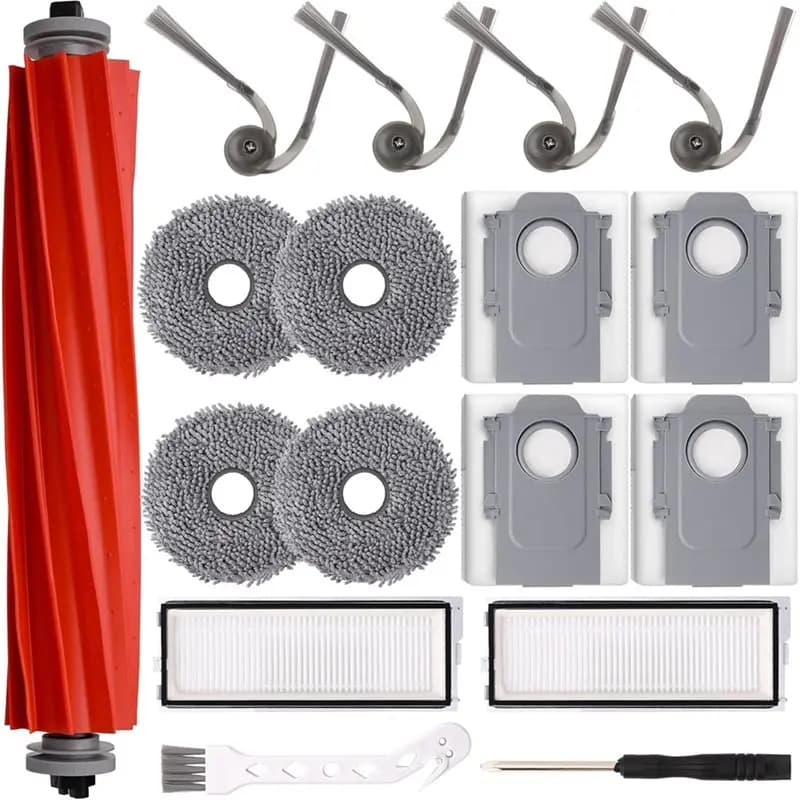 【NUOVO A39M】 Kit di accessori per aspirapolvere robot - Spazzola principale, sacchetti per la polvere, salviette, filtri, spazzole laterali per Roborock QV 35A/QV 35S