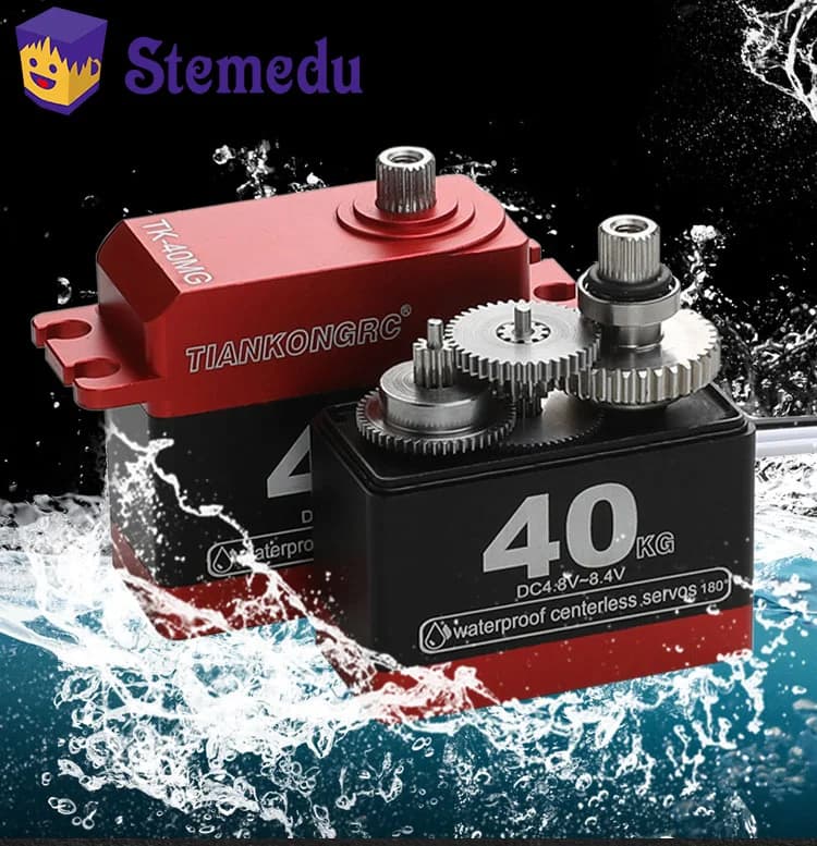Waterproof Digital 40kg Metal Coreless Motor Servo High Voltage for 1/8 1/10 RC Vehicle Baja Crawler Car Boat Drone Helicopters
