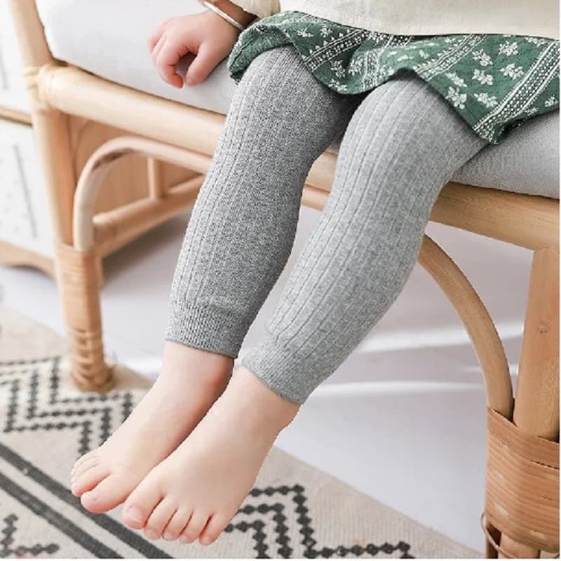 Kids Straight Pants Baby Leggings 0-6 Years Spring Autumn White Grey Black Cotton Pants Baby Leggings