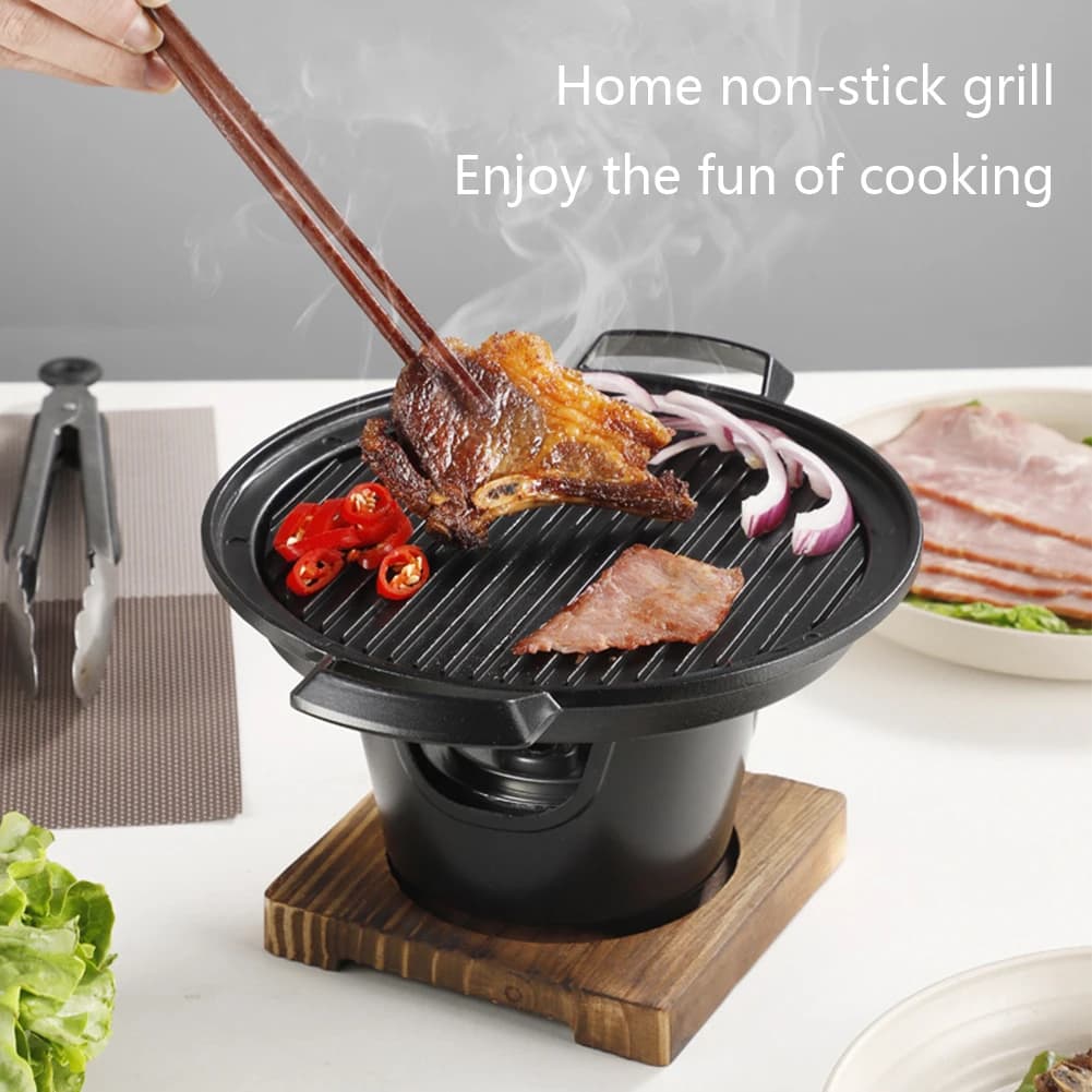 Mini Forno Barbecue Portatile per Casa e Campeggio, Griglia a Alcol per BBQ Giapponese, Strumento per Cucinare e Arrostire la Carne per Una Persona, Ideale per Feste in Giardino