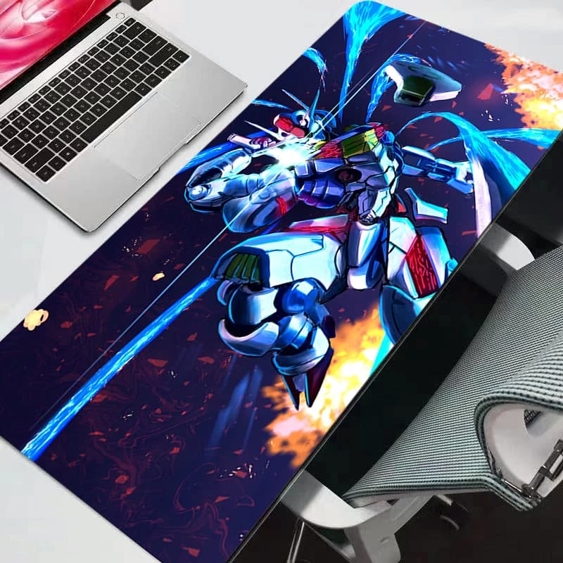 Tappetino per mouse grande Mobile Suit Gundam anime, tappetino da scrivania per ufficio, tappetino per tastiera, tappetino per laptop, accessori, tappetino da gioco