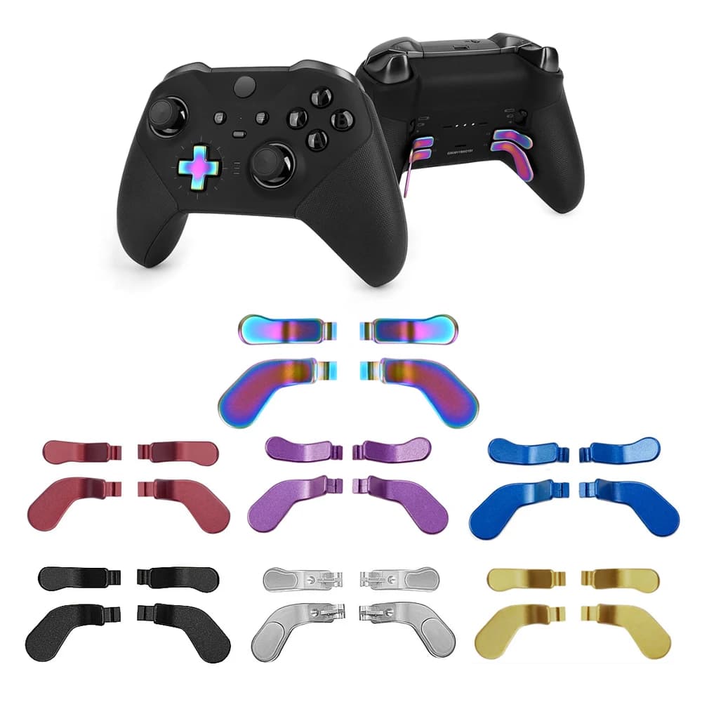 4 in 1 Paddle in Metallo, Grilletto e Pulsante Posteriore per Controller Xbox One Elite Series 2, Accessori e Parti per Gamepad