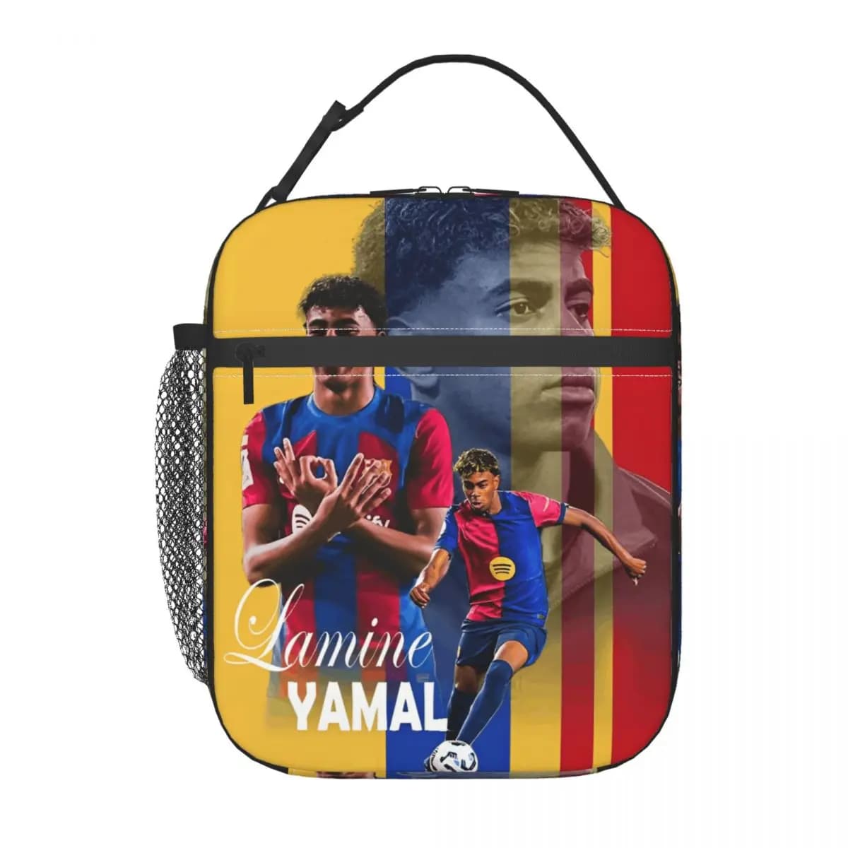 Spagna Calcio Lamina Y-Yamal Borsa per il pranzo isolata Borsa termica Borsa per il pranzo portatile riutilizzabile per uomo Donna Ufficio all'aperto