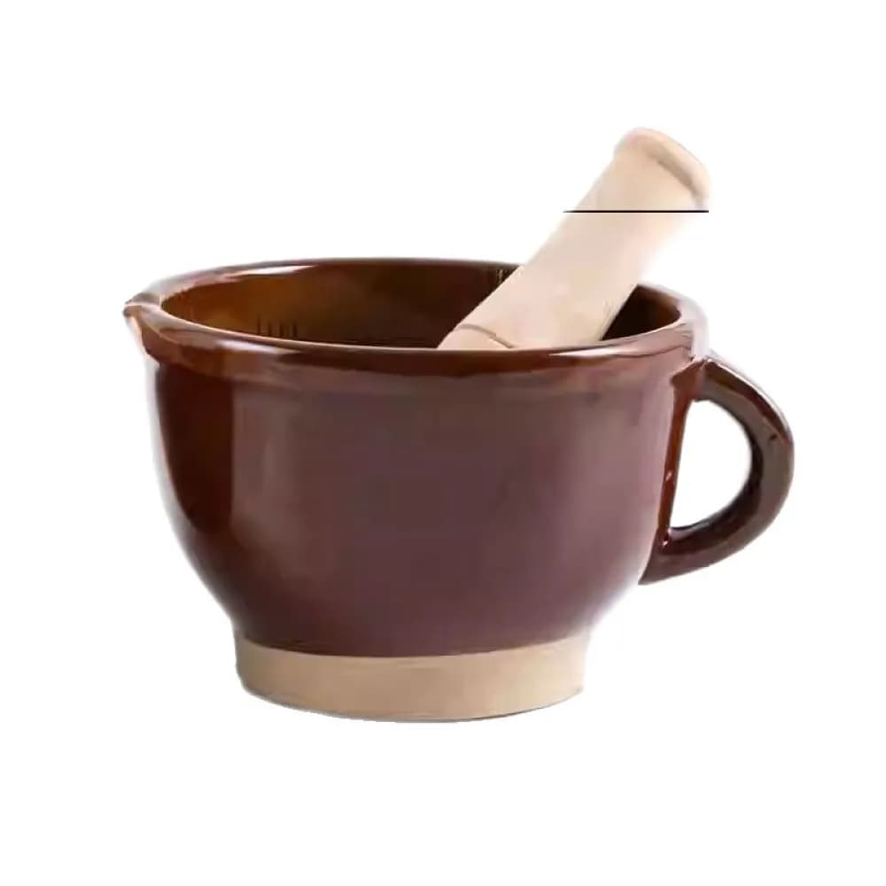 Kitchen Ceramic Garlic Shredder Mortar And Pestle Set Manual Spice Grinder Chili Masher Traditional Food Preparation Accessory