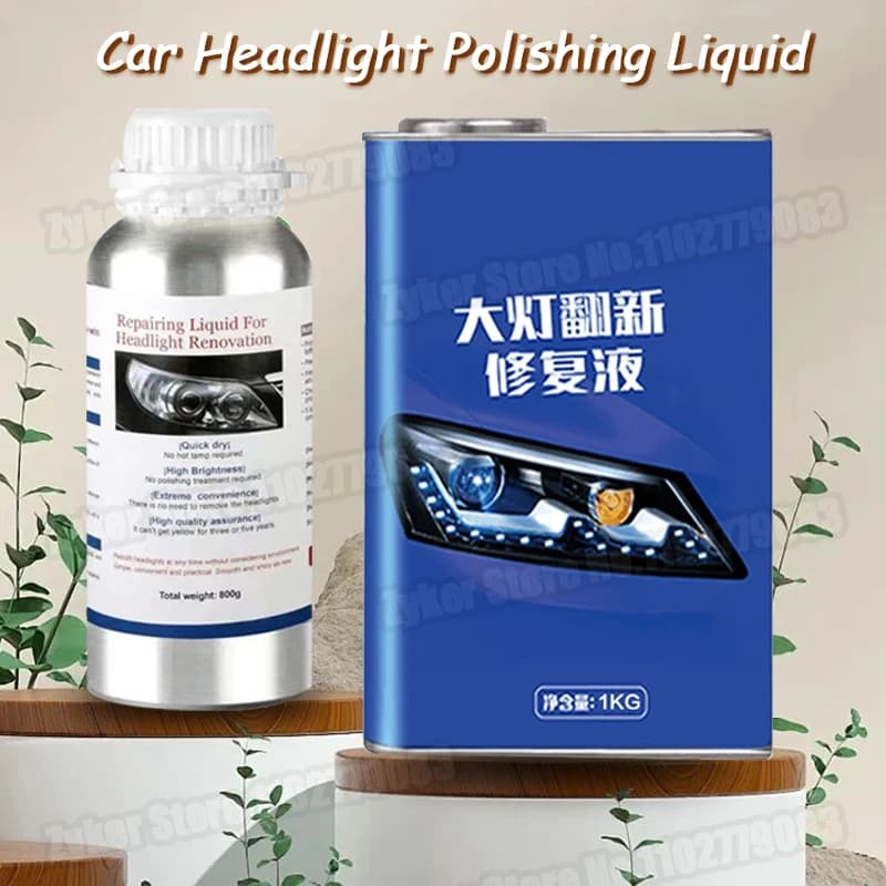 800G/1KG Auto Faro Restauro Liquido Faro Paralume Riparazione Evaporatore Liquido Ingiallimento Crepa Graffi Agente Lucidante