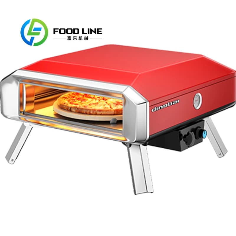 Forno per Pizza a Gas Portatile da 16 Pollici Personalizzabile per Uso Commerciale e Domestico con Pietra Rotante, Facile da Usare