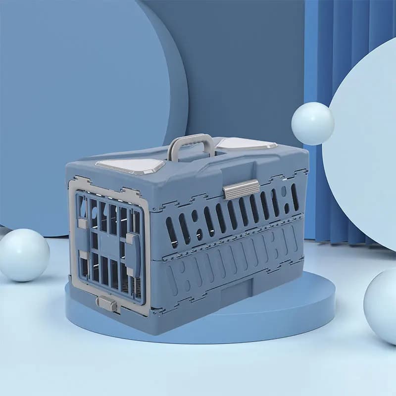 Casse per trasportini per animali domestici in plastica portatili espandibili Gabbia per animali domestici pieghevole per trasporto aereo per compagnia aerea