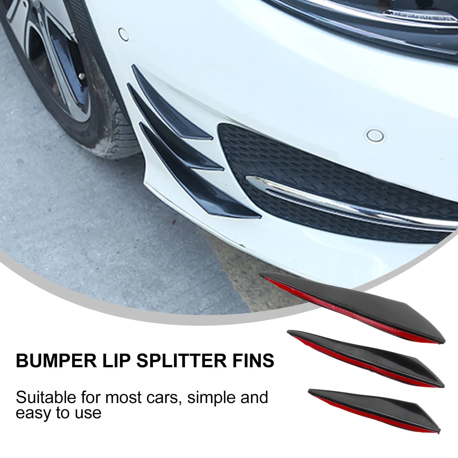Set di Splitter per Paraurti Anteriore, Diffusore, Spoiler e Accessori Auto, Striscia Spoiler per Carrozzeria, Canard